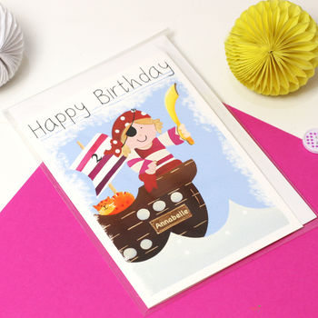 Personalised Pirate Girl Any Occasion Card, 4 of 7
