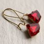 Art Deco Ruby Earrings, thumbnail 2 of 5