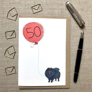 Personalised Pomeranian Birthday Card, 3 of 5