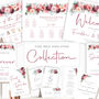 Wedding Table Plan Burgundy Red And Pink Florals, thumbnail 6 of 6