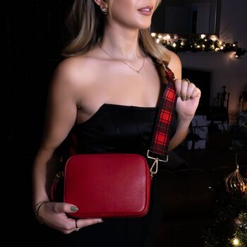 Christmas Tartan Bag Strap | Extra Long Crossbody Replacement Bag Strap, 2 of 11