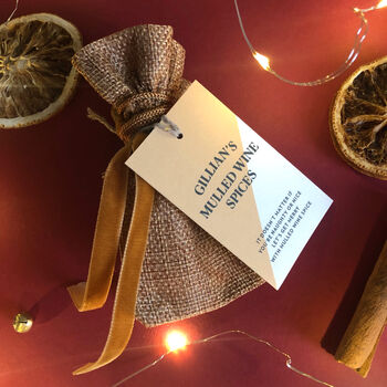 Personalised Triangle Mulled Wine Spice Bag, 3 of 7