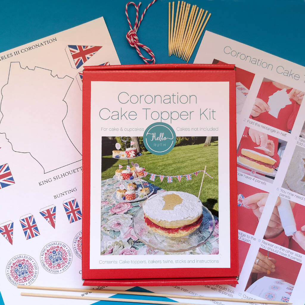 King Charles Coronation Cake Topper Kit By Hello Ruth
