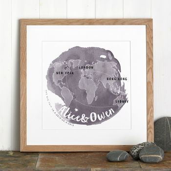 Favourite Journey World Map Print, 3 of 4