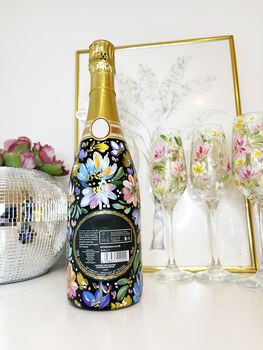 Personalised Hand Painted Floral Birthday Bottle, 2 of 6