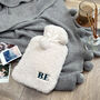 Boucle Embroidered Hot Water Bottle With Eye Mask, thumbnail 2 of 2