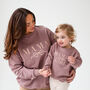 Mama Embroidered Bow Sweatshirt With Optional Matching Mama's Girl, thumbnail 1 of 11