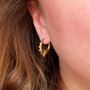 Waterproof Tribal Statement Hoop Earrings, thumbnail 2 of 4
