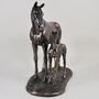 Animal Mare And Foal Horse Bronze Figurine, thumbnail 2 of 5