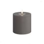 Grey 10x10cm Battery Operated LED Candle, thumbnail 1 of 4