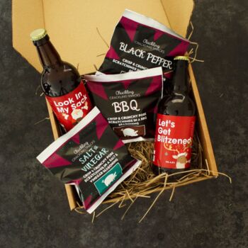 Pork Scratchings And Beer Christmas Gift Box, 3 of 4