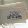 Tandem Bike Save The Date Rubber Stamp, thumbnail 3 of 5
