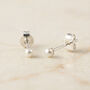 Tiny Sterling Silver White Freshwater Pearl Stud Earrings, thumbnail 2 of 5