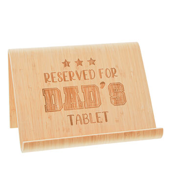 Personalised Bamboo Tablet Stand, Engraved With Name, 4 of 5