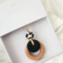 Leopard Wooden Engraved Nursing And Teething Pendant, thumbnail 1 of 5
