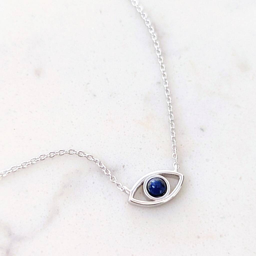 Evil Eye Necklace Lapis Lazuli And Sterling Silver By Lapis London