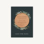 Winter Botanical Wooden Magnet Save The Date, thumbnail 1 of 6