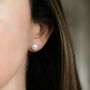Seville White Pearl And Gold Plated Earrings, thumbnail 2 of 4