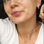 Sterling Silver Designer Loop Necklace, thumbnail 2 of 11