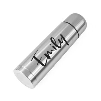 Personalised Stainless Steel Thermos Flask, 7 of 8