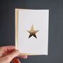 Handmade Gold Leaf Star Birthday Card, thumbnail 5 of 6