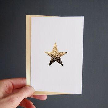 Handmade Gold Leaf Star Birthday Card, 5 of 6