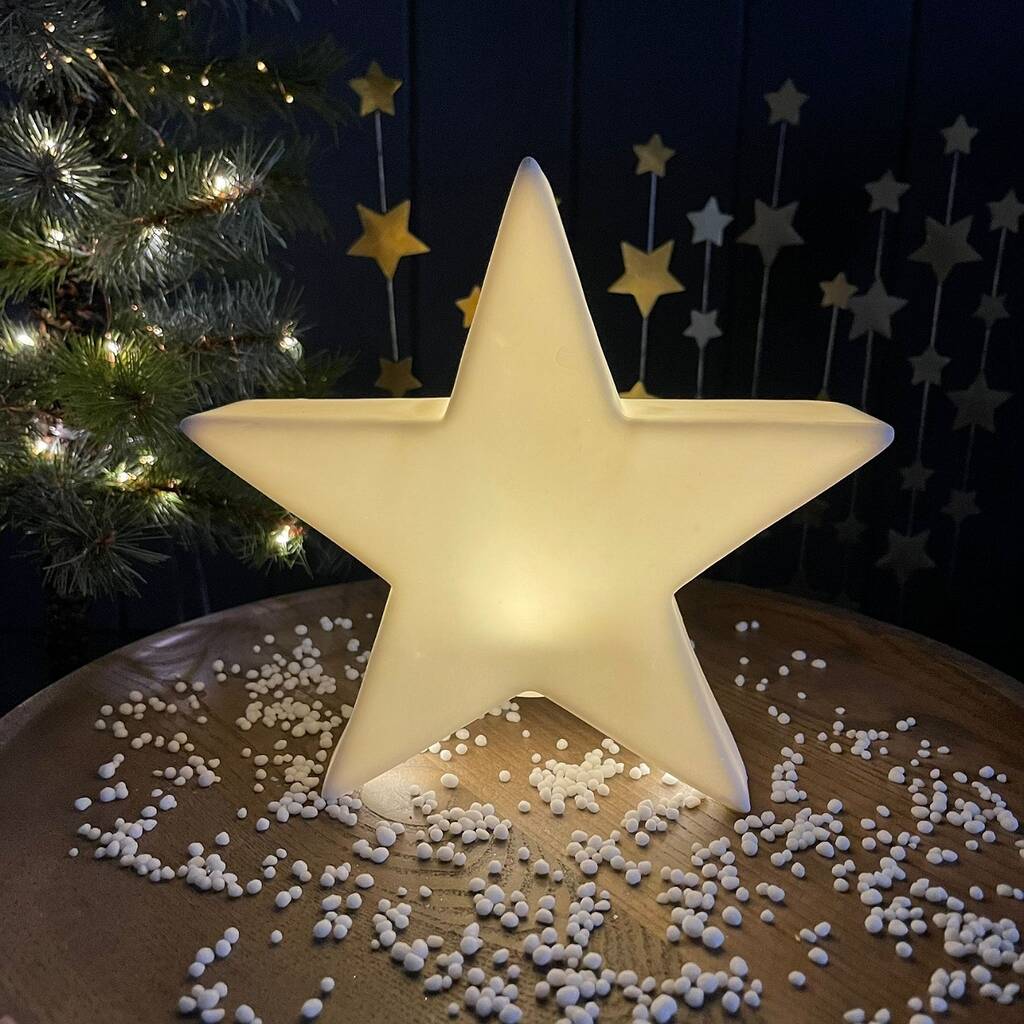 large light up star decoration