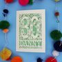 Personalised 30th Birthday Card Papercut Woodland Design, thumbnail 3 of 8