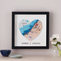 Where It All Began Personalised Map Heart Print Gift, thumbnail 1 of 12