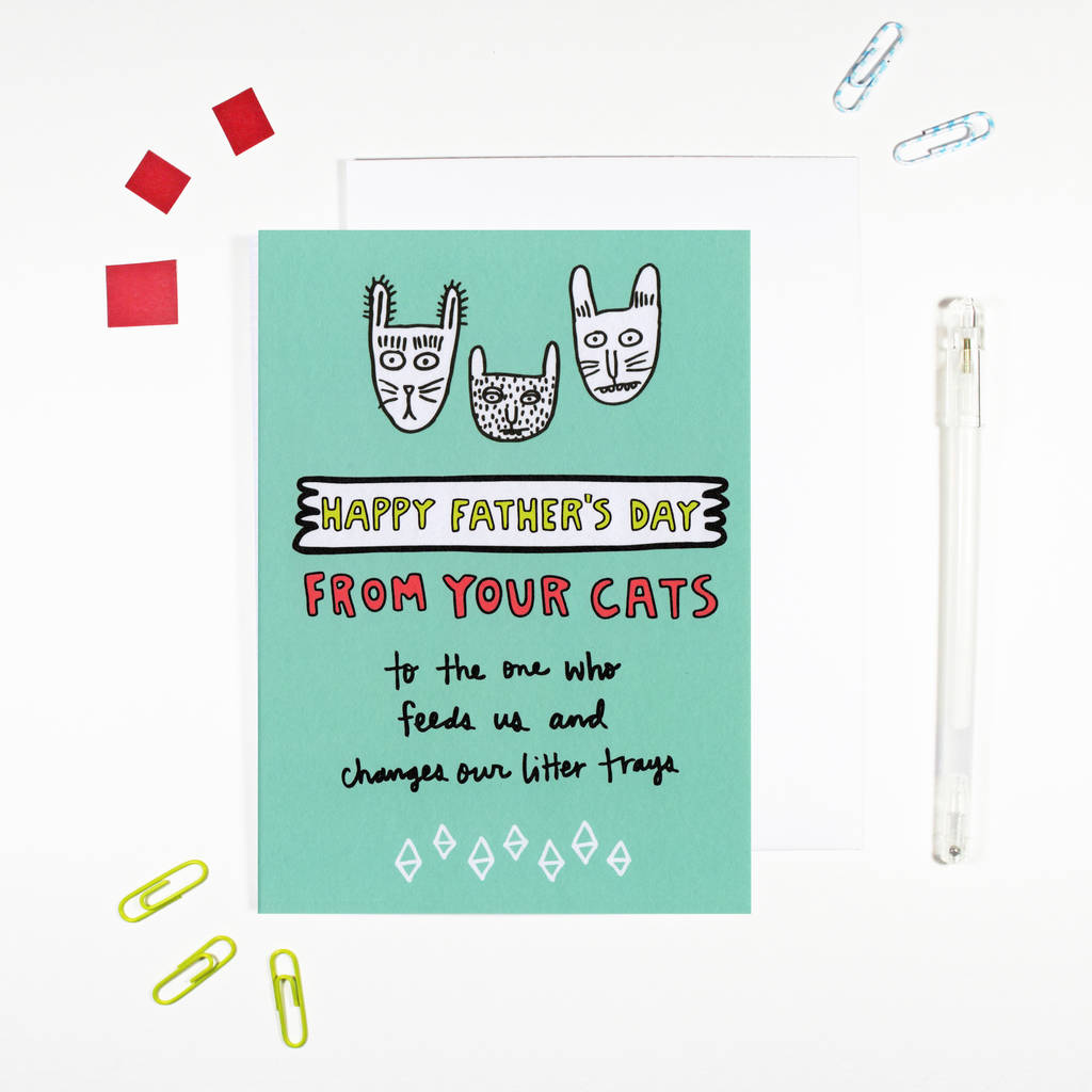 Happy Father's Day From Your Cats Card By Angela Chick ...