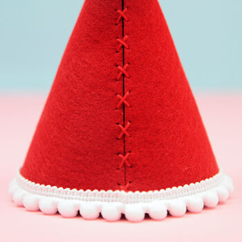 Personalised Felt Party Hat Christmas Tree Topper, 5 of 7