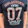 'Authentic Vintage 2007' 18th Birthday Gift T Shirt, thumbnail 2 of 9