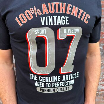 'Authentic Vintage 2007' 18th Birthday Gift T Shirt, 2 of 9