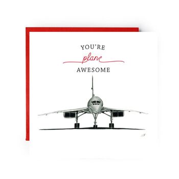 'You're Plane Awesome! Concorde Aircraft Congratulations Card, 2 of 5
