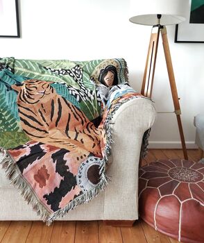 Tiger Newspaper Blanket, 2 of 7