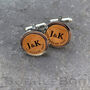Personalised Initials And Date Wedding Cufflinks, thumbnail 5 of 8