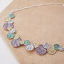 Geometric Hammered Multicolour Statement Necklace, thumbnail 2 of 6