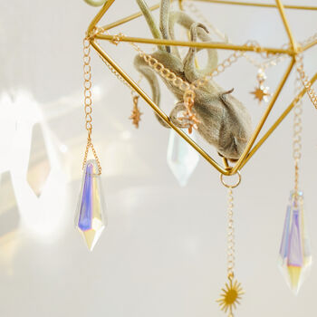 Sun, Moon And Star Crystal Airplant Suncatcher 45cm, 4 of 5
