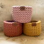 Block Colour Crochet Basket, thumbnail 1 of 6