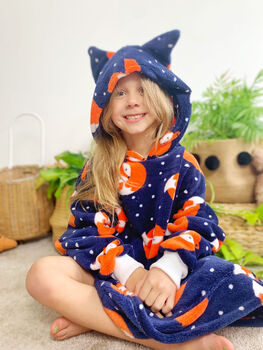 Fox Infant Kids Junior Teens Snuggle/Blanket Hoodie, 3 of 5