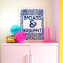 Badass And Brilliant Slogan Leopard Wall Art Print, thumbnail 1 of 4