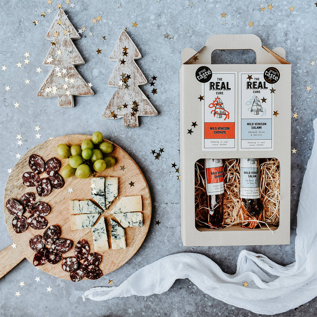 Image of British Charcuterie Salami And Chorizo Gift Duo