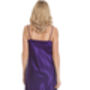 British Made Purple Long Satin Nightdress With Deep Lace Detail Ladies Size 8 To 28 UK, thumbnail 3 of 5