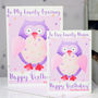 Personalised Owl Relation Birthday Card, thumbnail 6 of 9