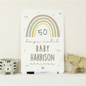 Personalised Baby Countdown Sign Board Gift, 2 of 3