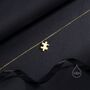 Tiny Jigsaw Pendant Necklace In Sterling Silver, thumbnail 3 of 11