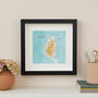 Personalised St Lucia Map Print Wall Art, thumbnail 2 of 5