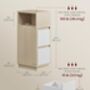 Slim Bedside Table With Drawers And Open Compartment, thumbnail 8 of 9