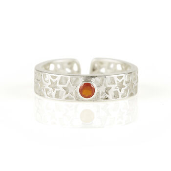 Amber Star Silver Midi Ring Or Toe Ring, 5 of 7