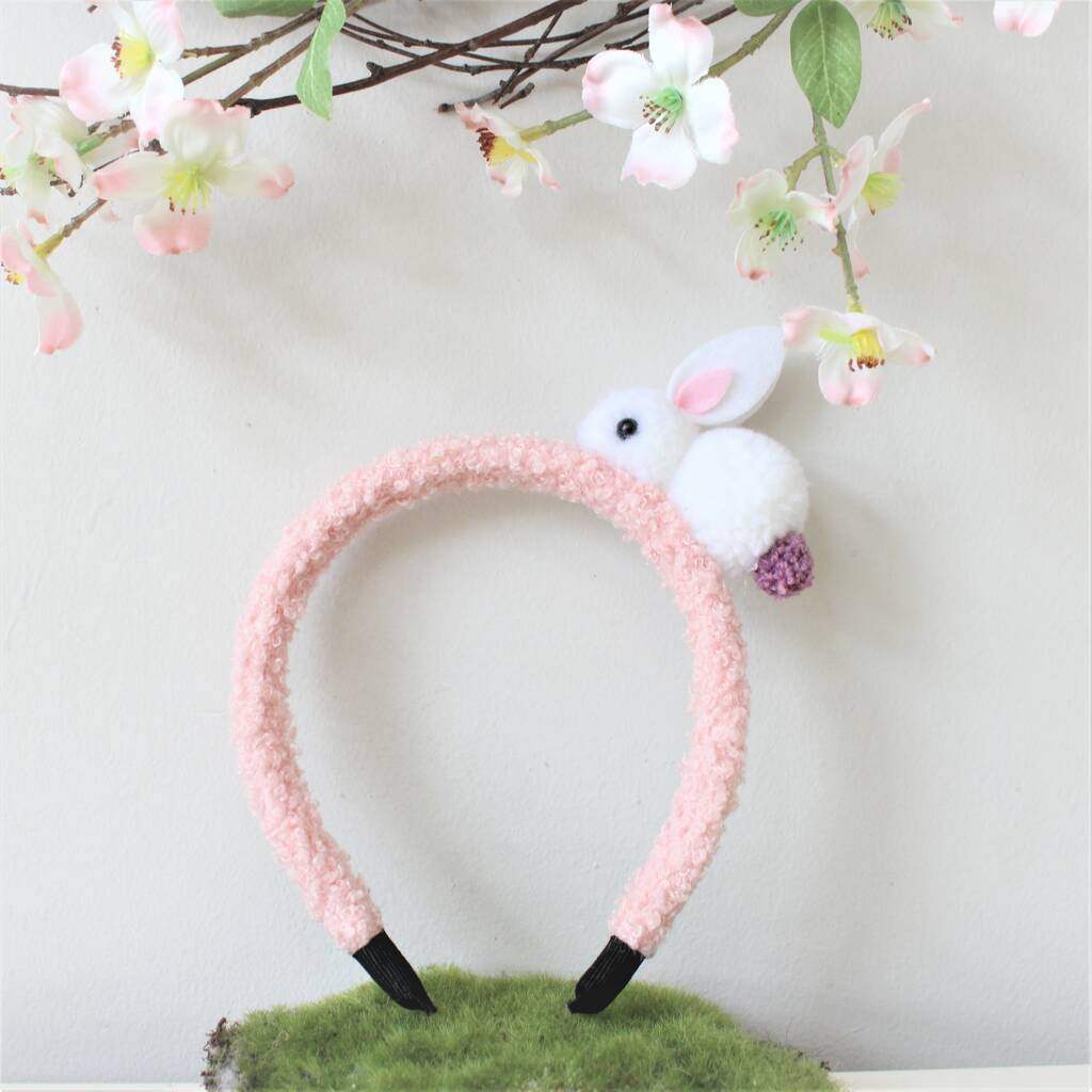 Pompom Bunny Easter Hairband, 1 of 2